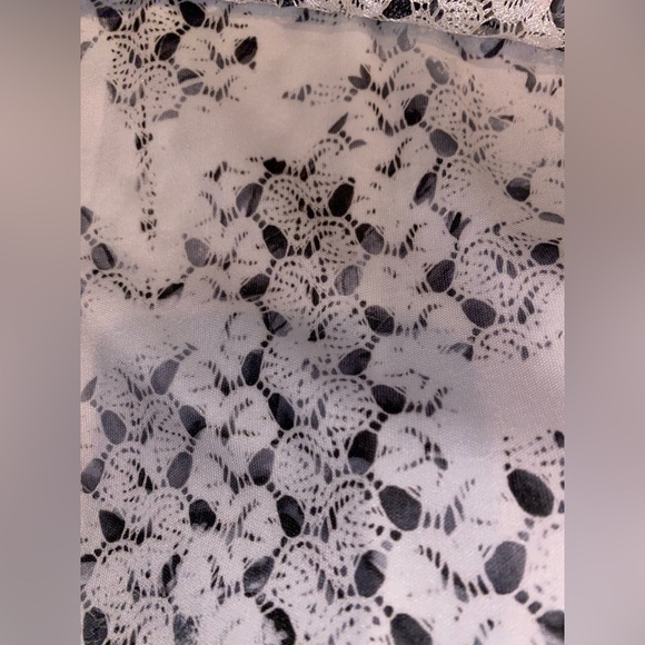 Brittany Black Women Lace Shift Mini Dress Small Fairycore Ethereal Dinner NEW‎ - Picture 7 of 7